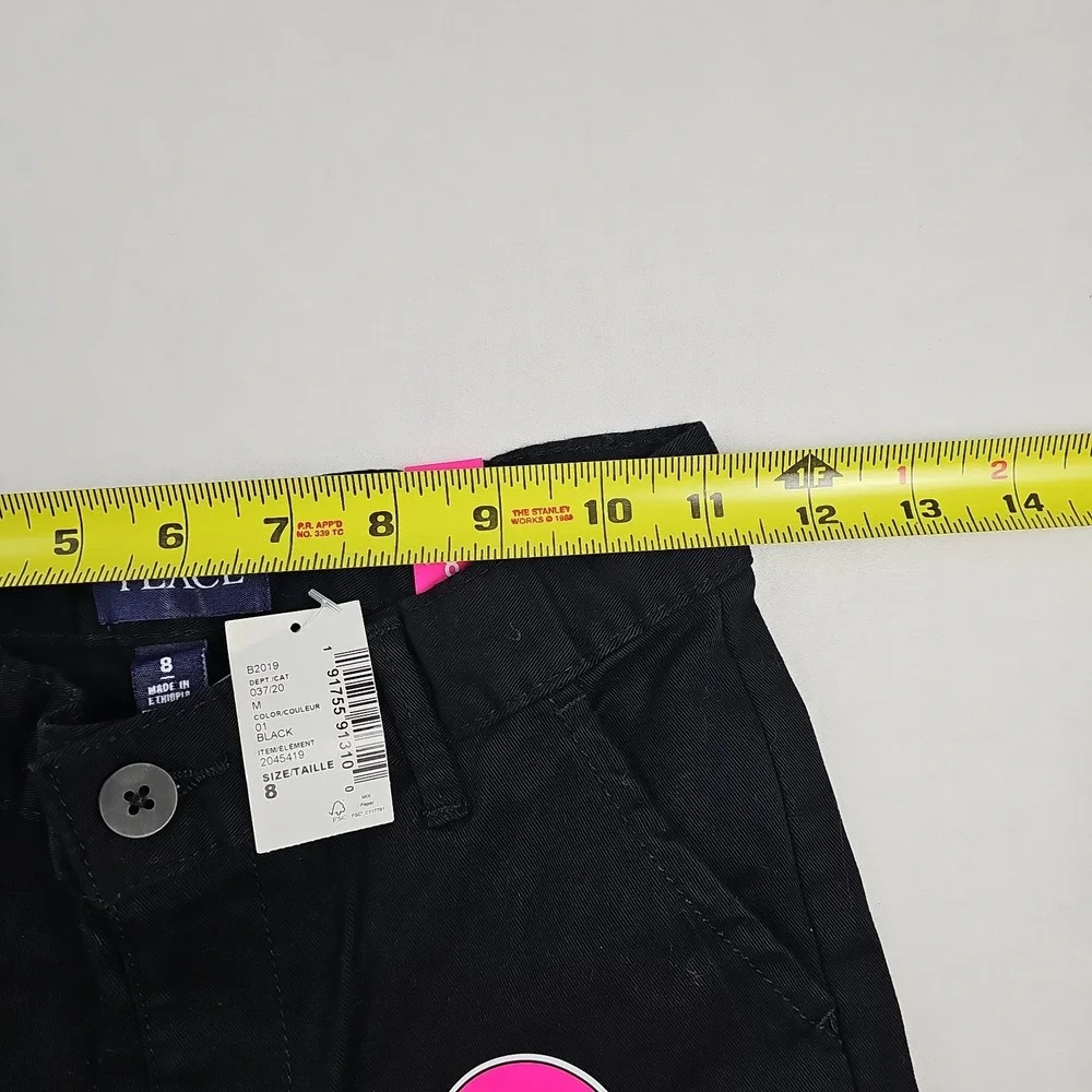 THE CHILDREN'S PLACE Girl's Fairisle Sweater Pink Size 7/8 and Black Pants Sz 8
